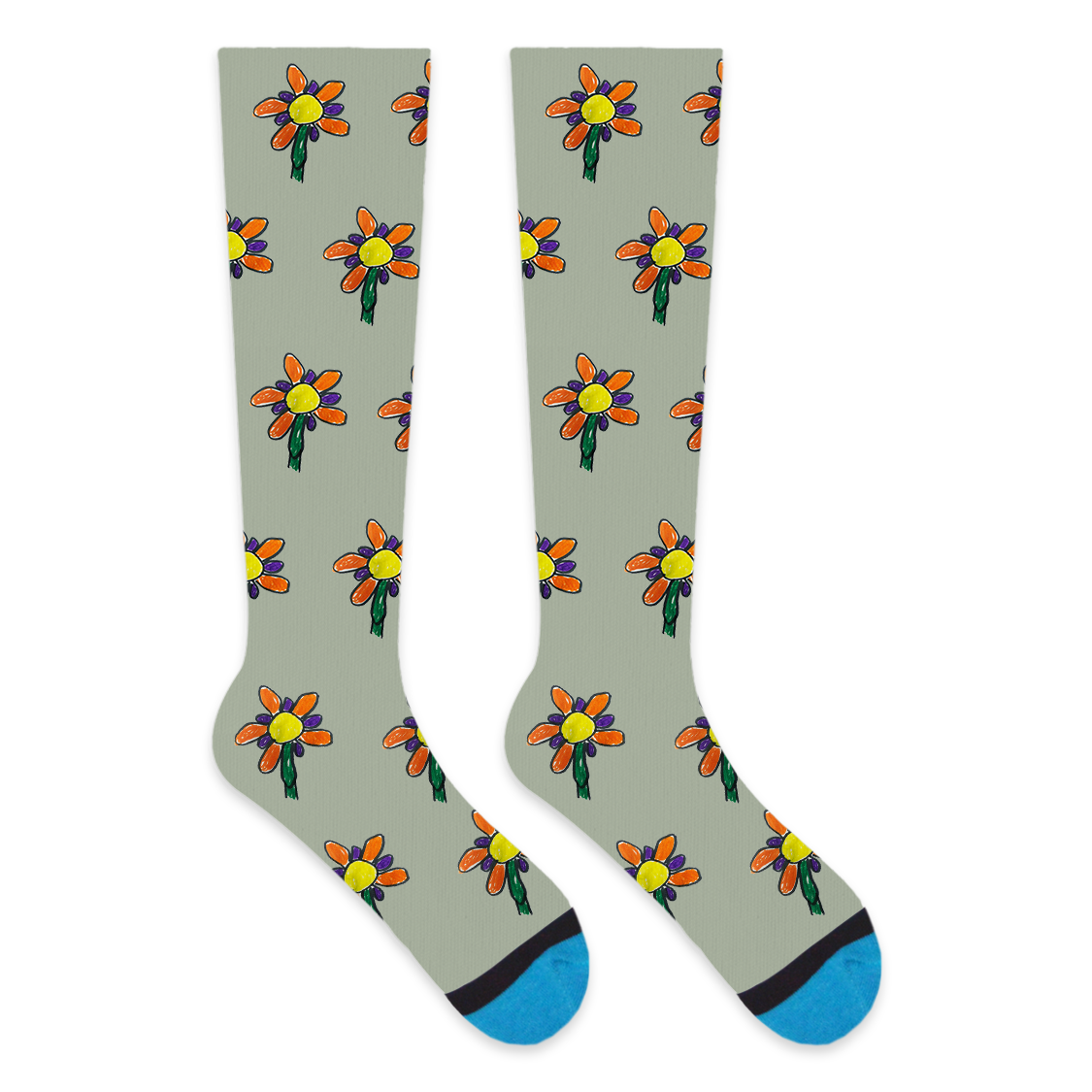Custom Drawing Compression Socks