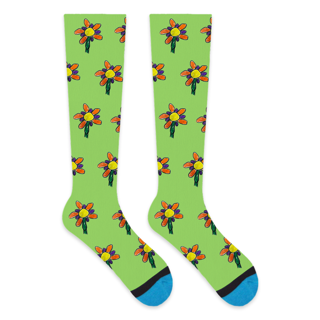 Custom Drawing Compression Socks