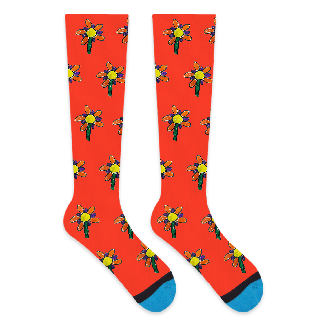 Custom Drawing Compression Socks