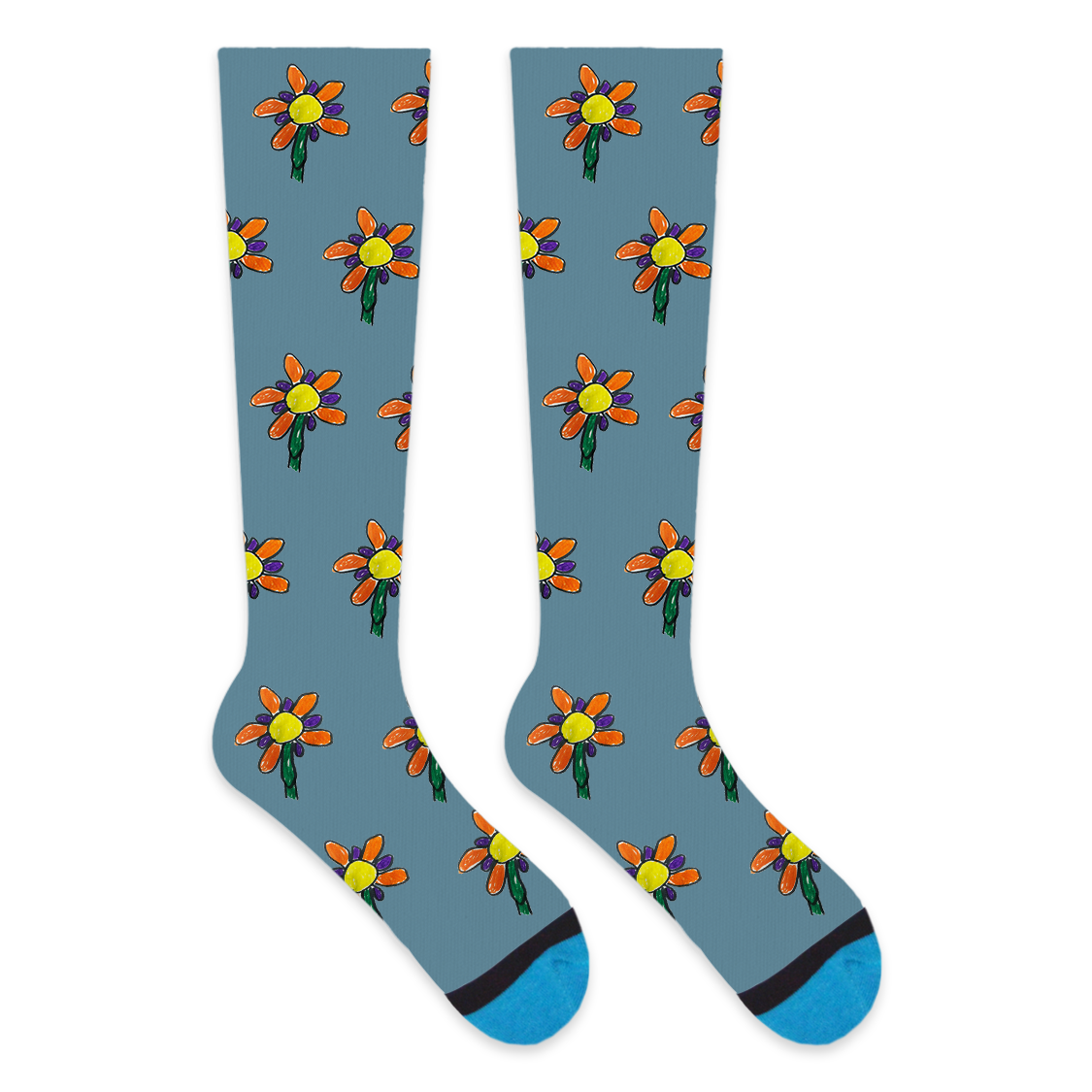 Custom Drawing Compression Socks