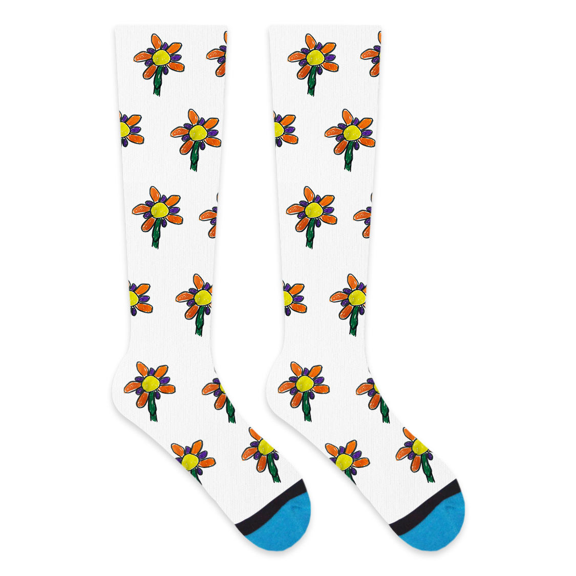 Custom Drawing Compression Socks