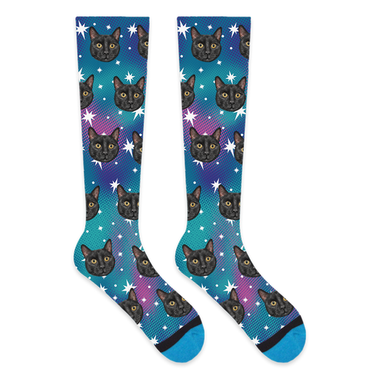 Custom Galaxy Compression Socks