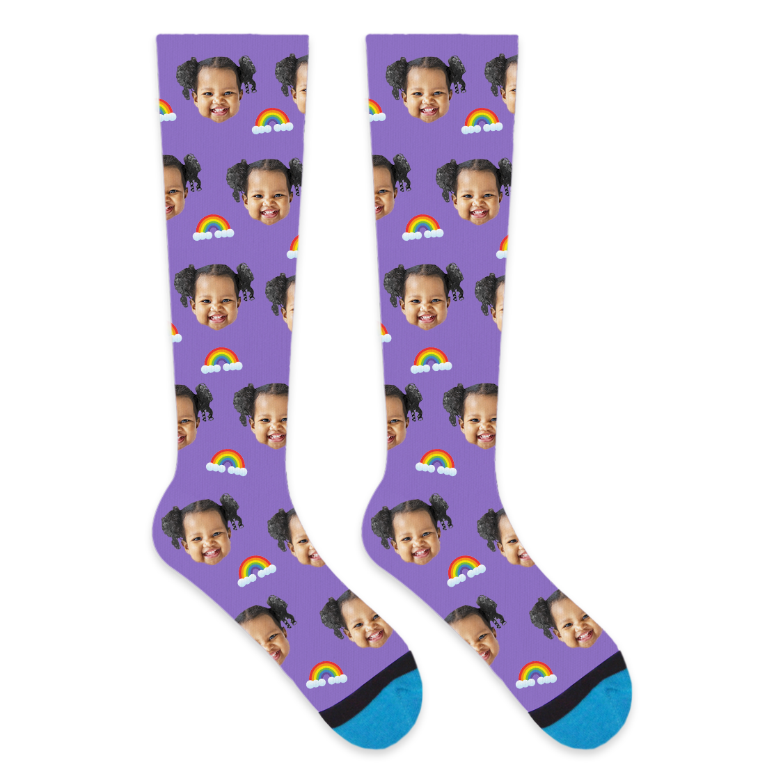 Custom Rainbow Compression Socks