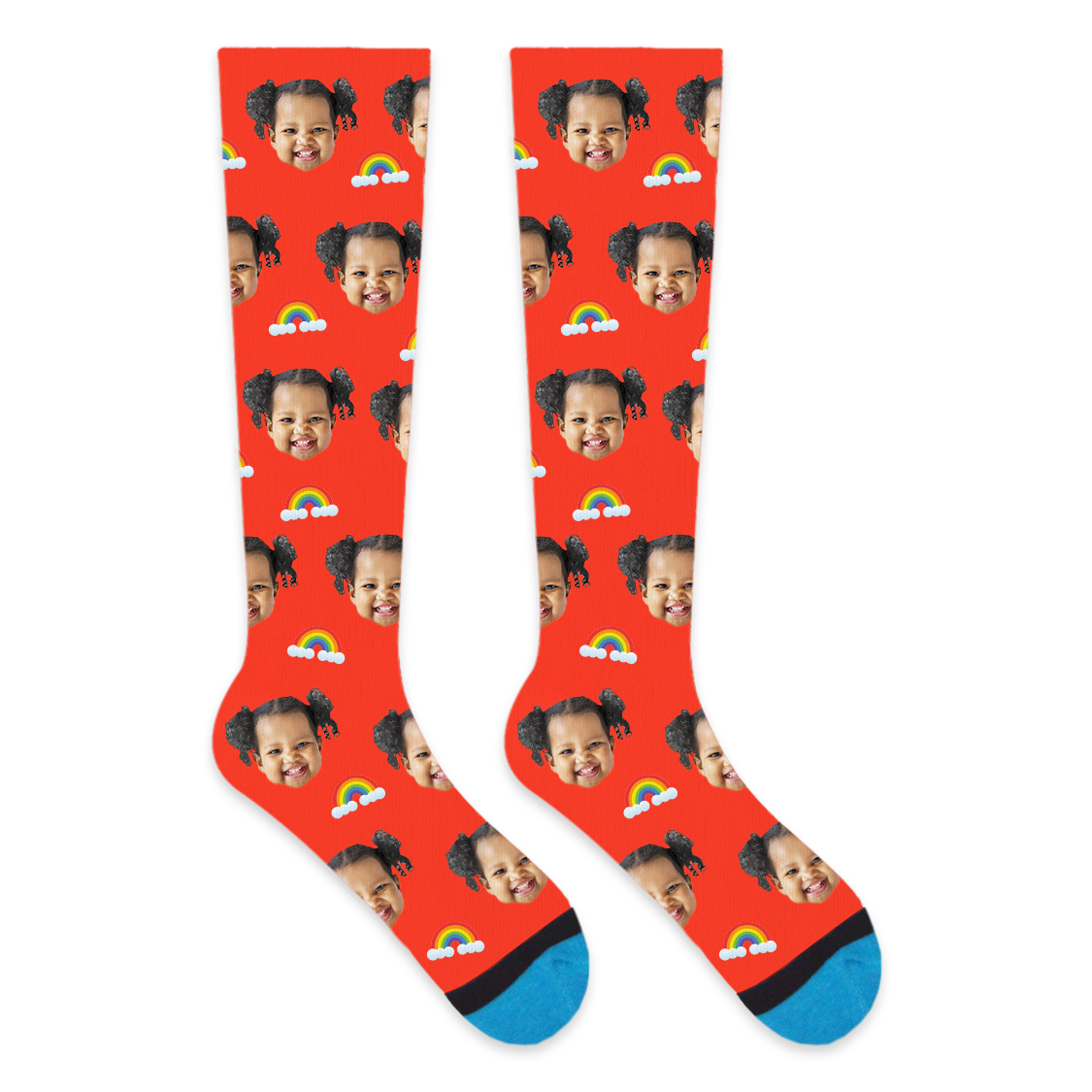 Custom Rainbow Compression Socks