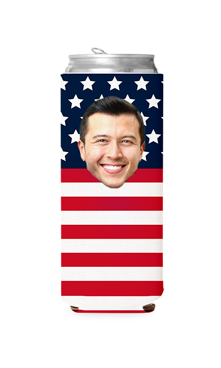 Custom American Flag Can Cooler