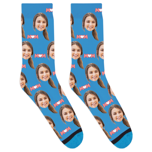 Custom Mom Heart Socks