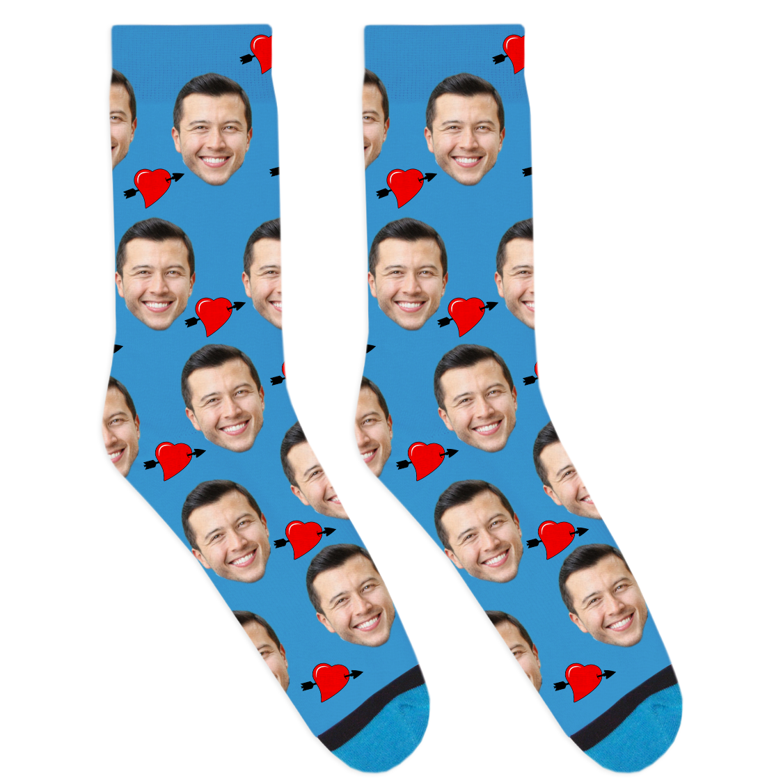 Custom Arrow Heart Socks