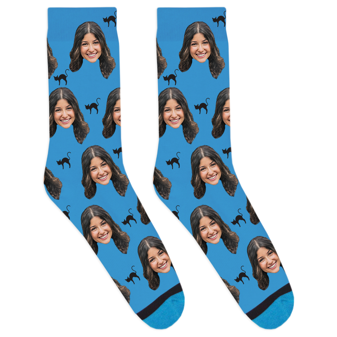 Custom Black Cat Socks
