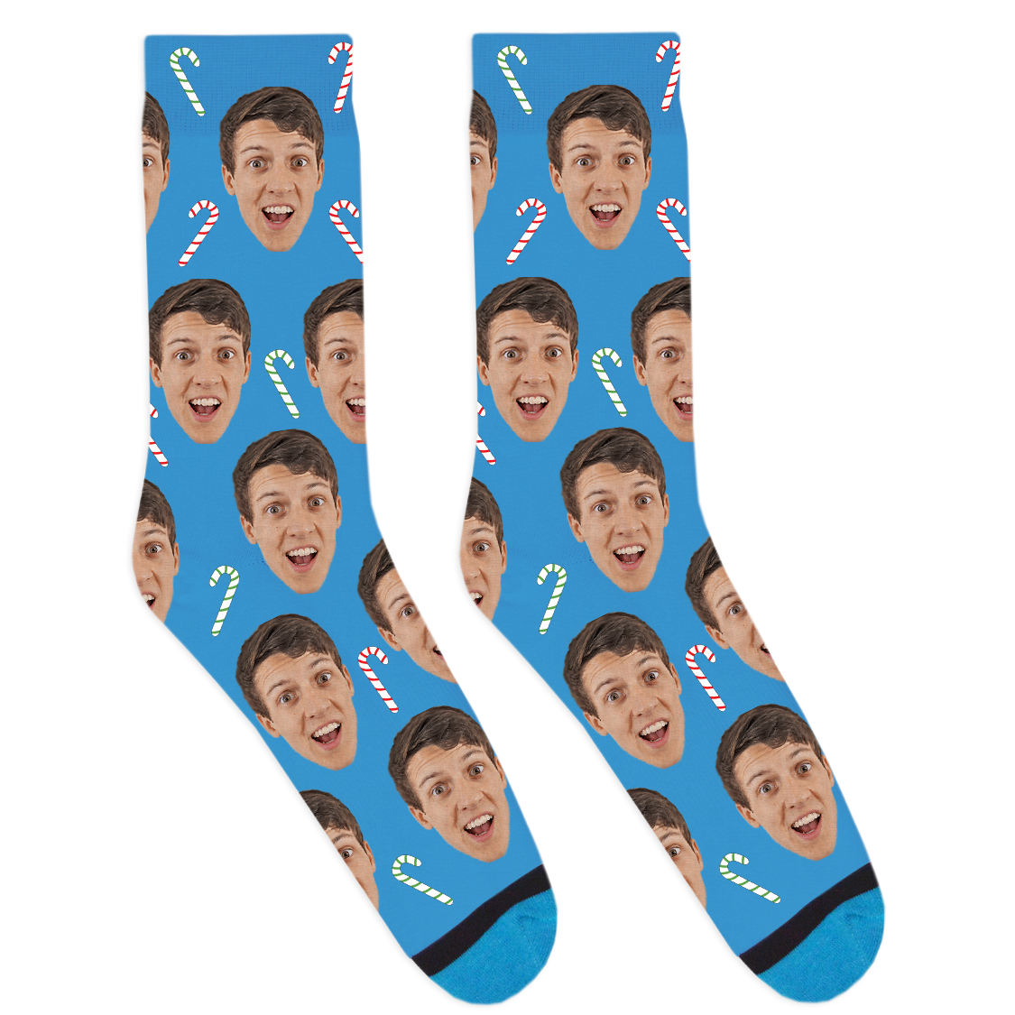 Custom Candy Cane Socks