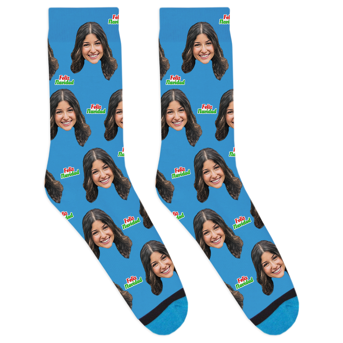 Custom Feliz Navidad Socks