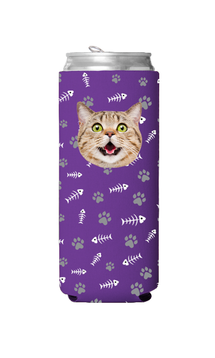 Custom Cat Pattern Can Cooler