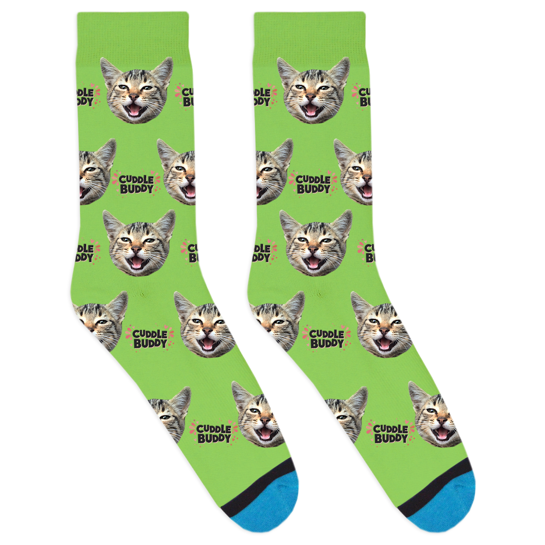 Custom Cuddle Buddy Black Socks