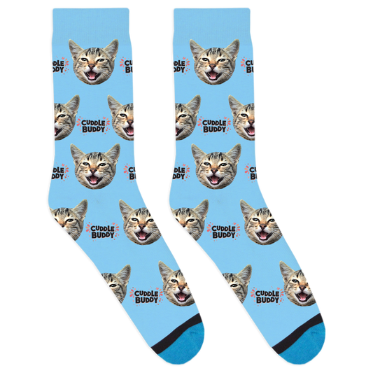 Custom Cuddle Buddy Black Socks