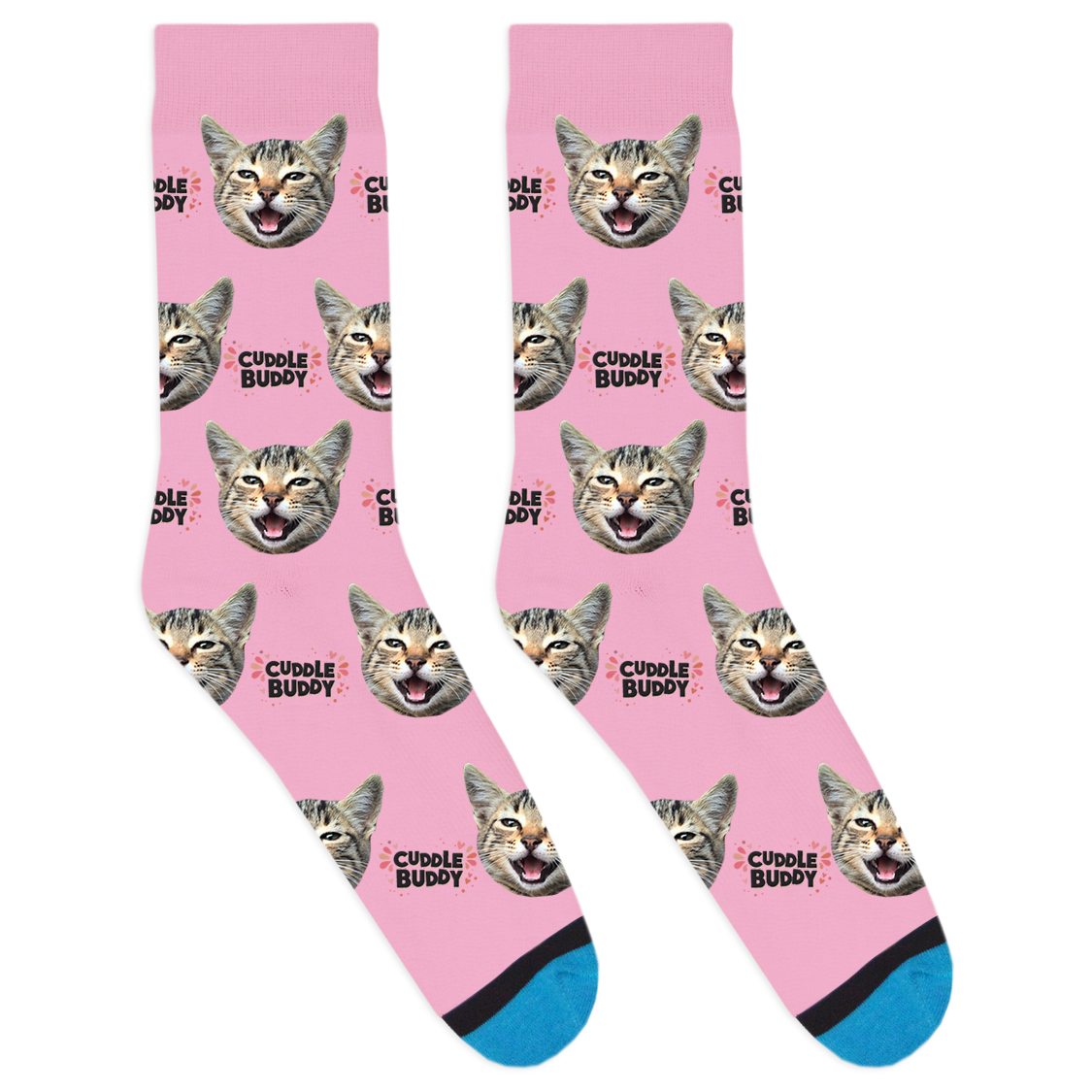 Custom Cuddle Buddy Black Socks