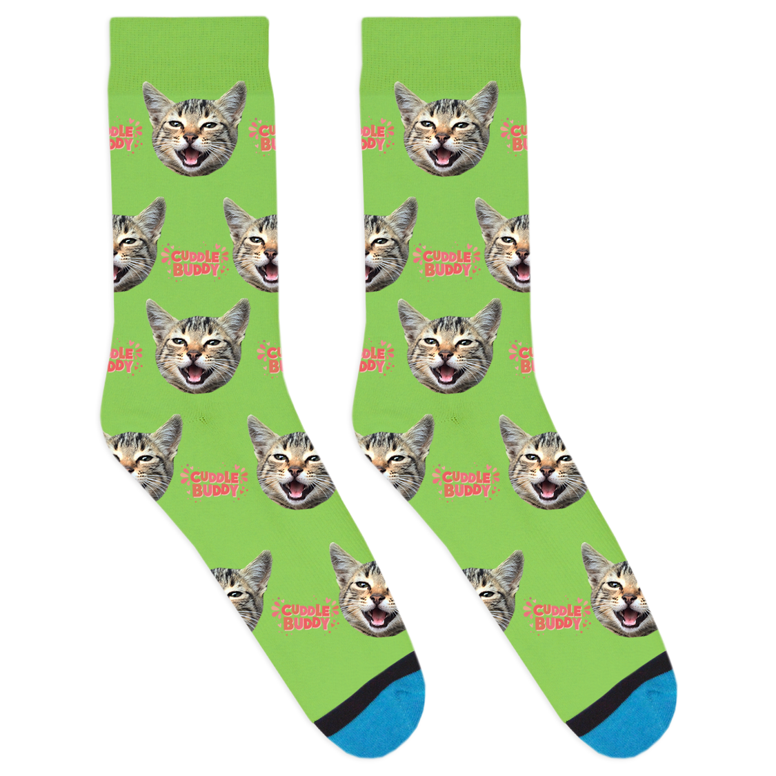 Custom Cuddle Buddy Pink Socks