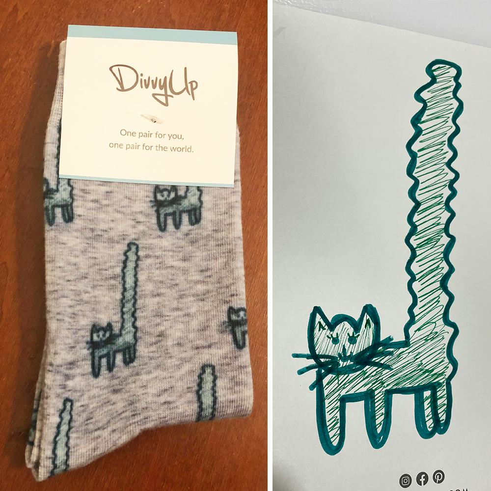 Custom Drawing Socks