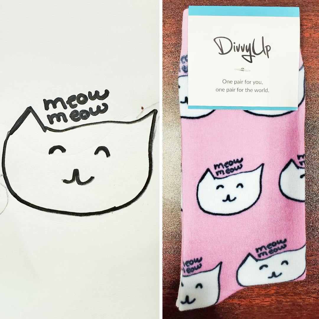 Custom Drawing Socks