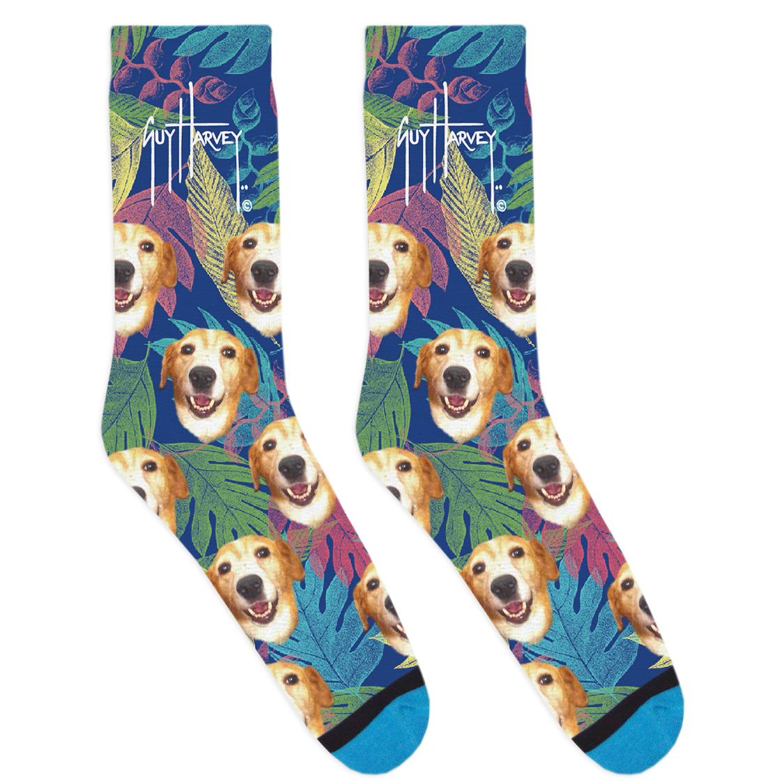 Custom Guy Harvey Floral Socks