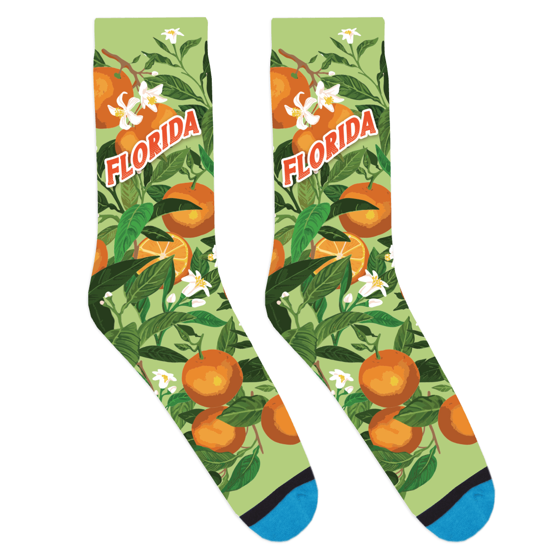 Florida Orange Grove Socks