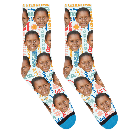 Custom Grandpa Pattern Socks