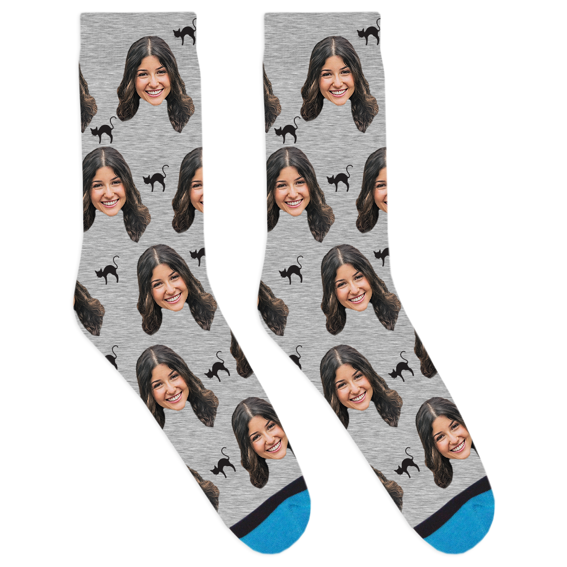 Custom Black Cat Socks