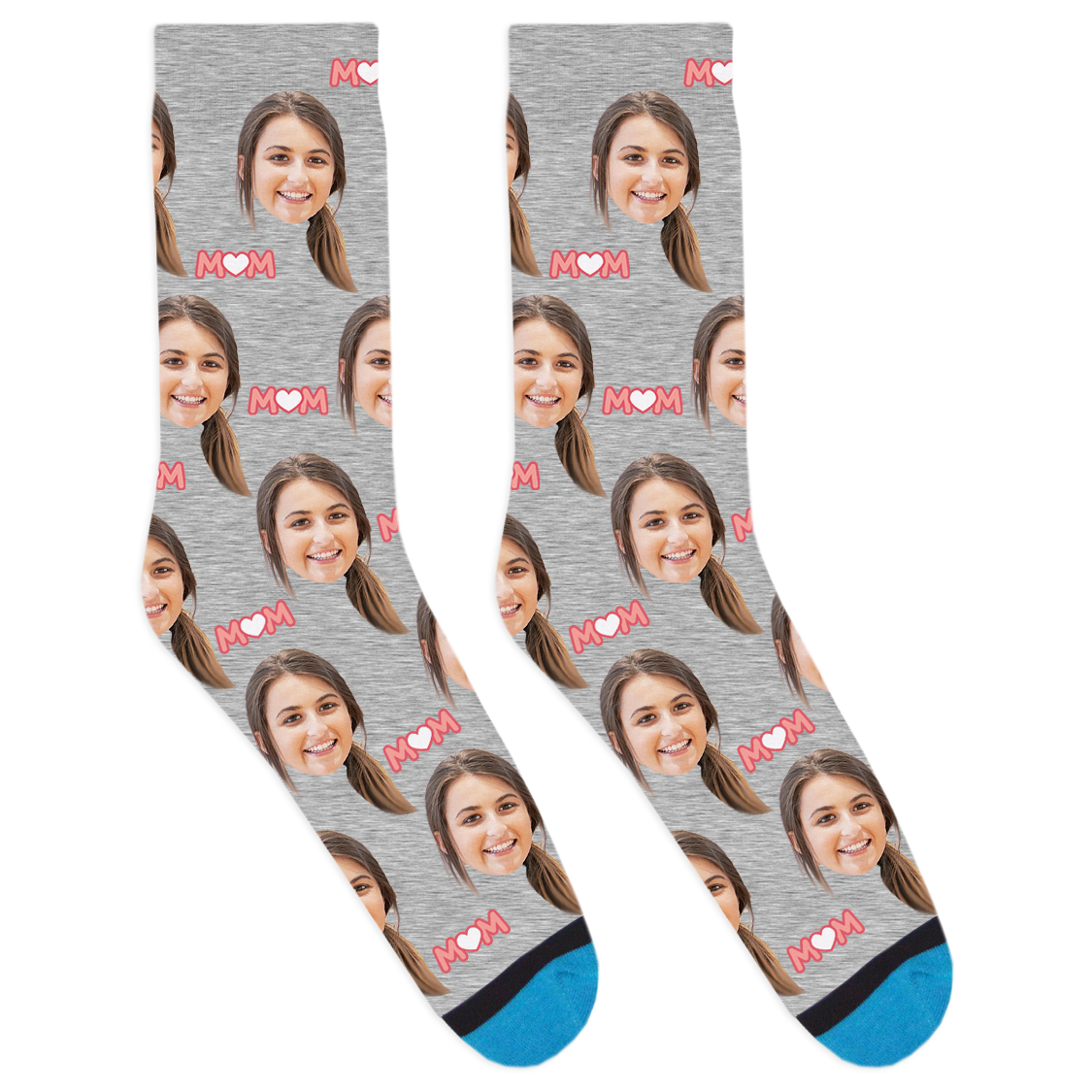 Custom Mom Heart Socks