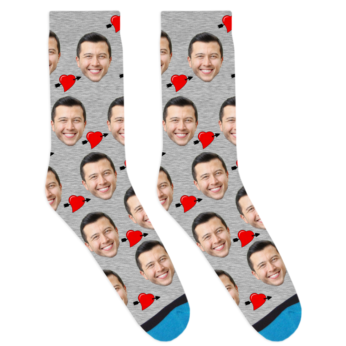Custom Arrow Heart Socks