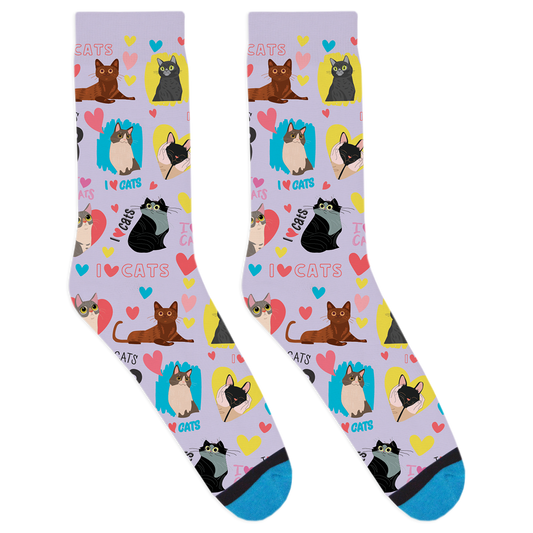 I Heart Cats Socks