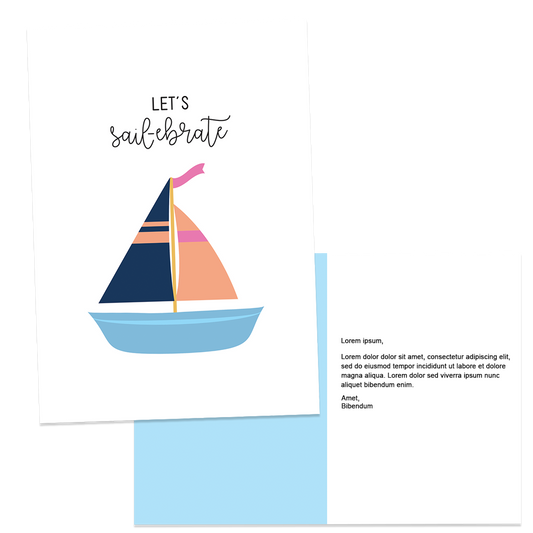 Custom Let's Sailebrate Card
