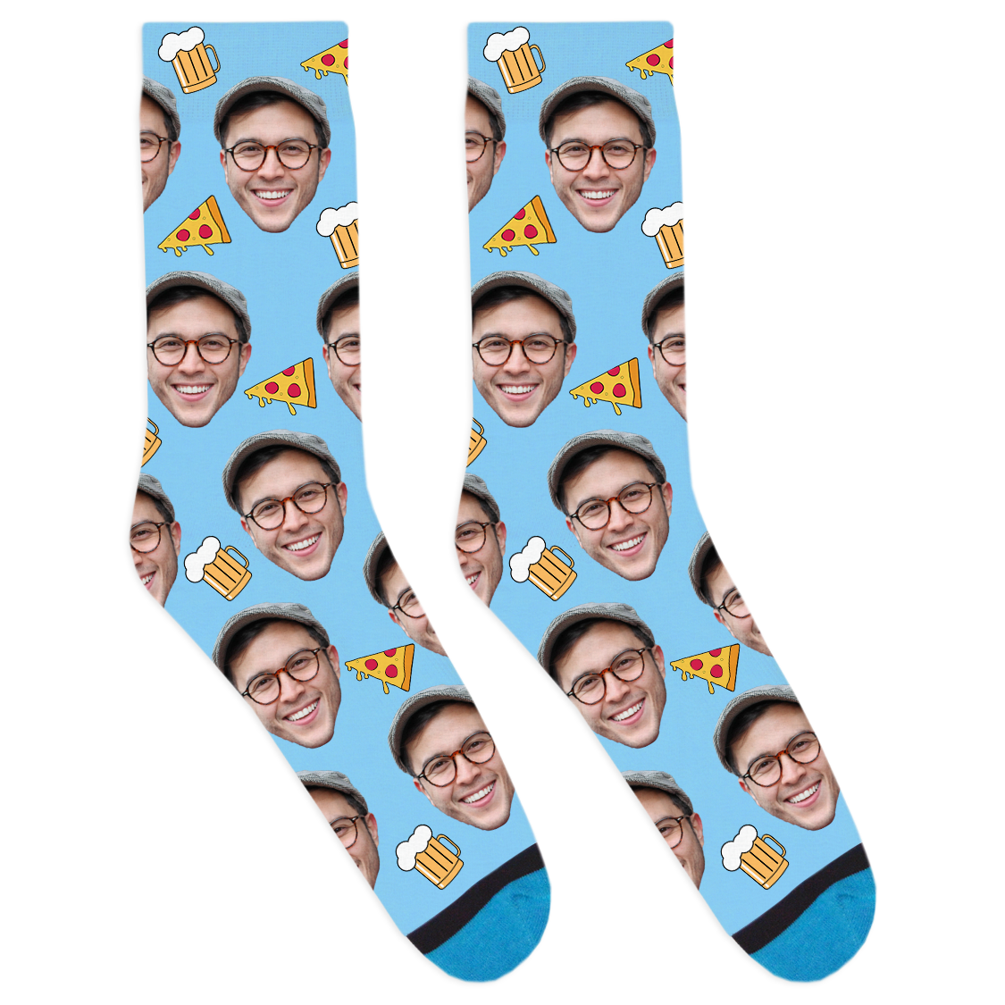 Custom Beer and Pizza Socks