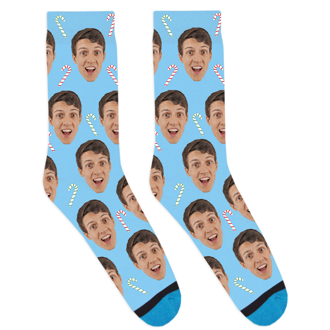 Custom Candy Cane Socks