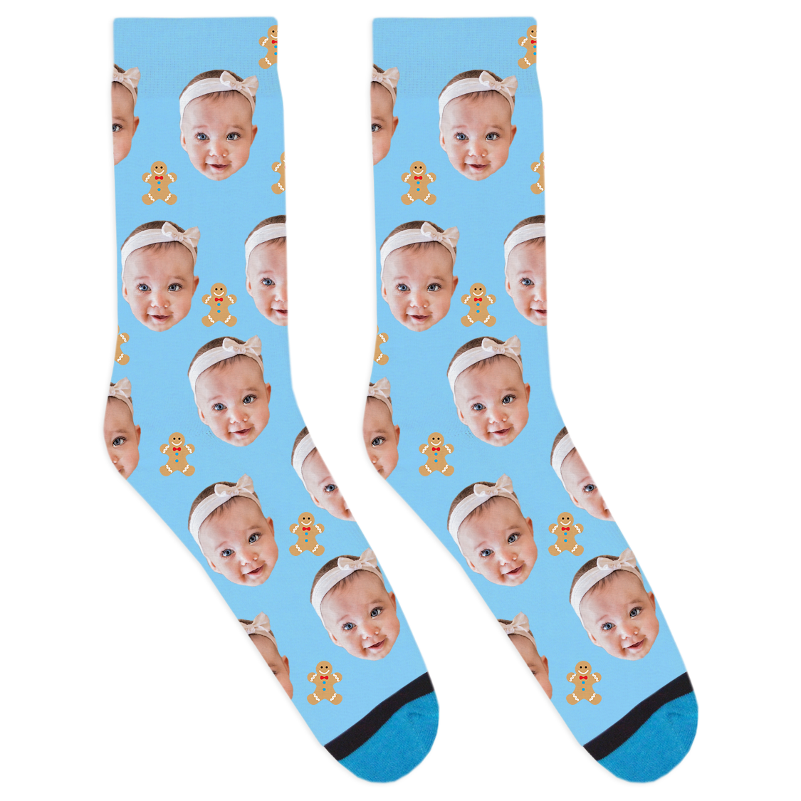 Custom Gingerbread Socks