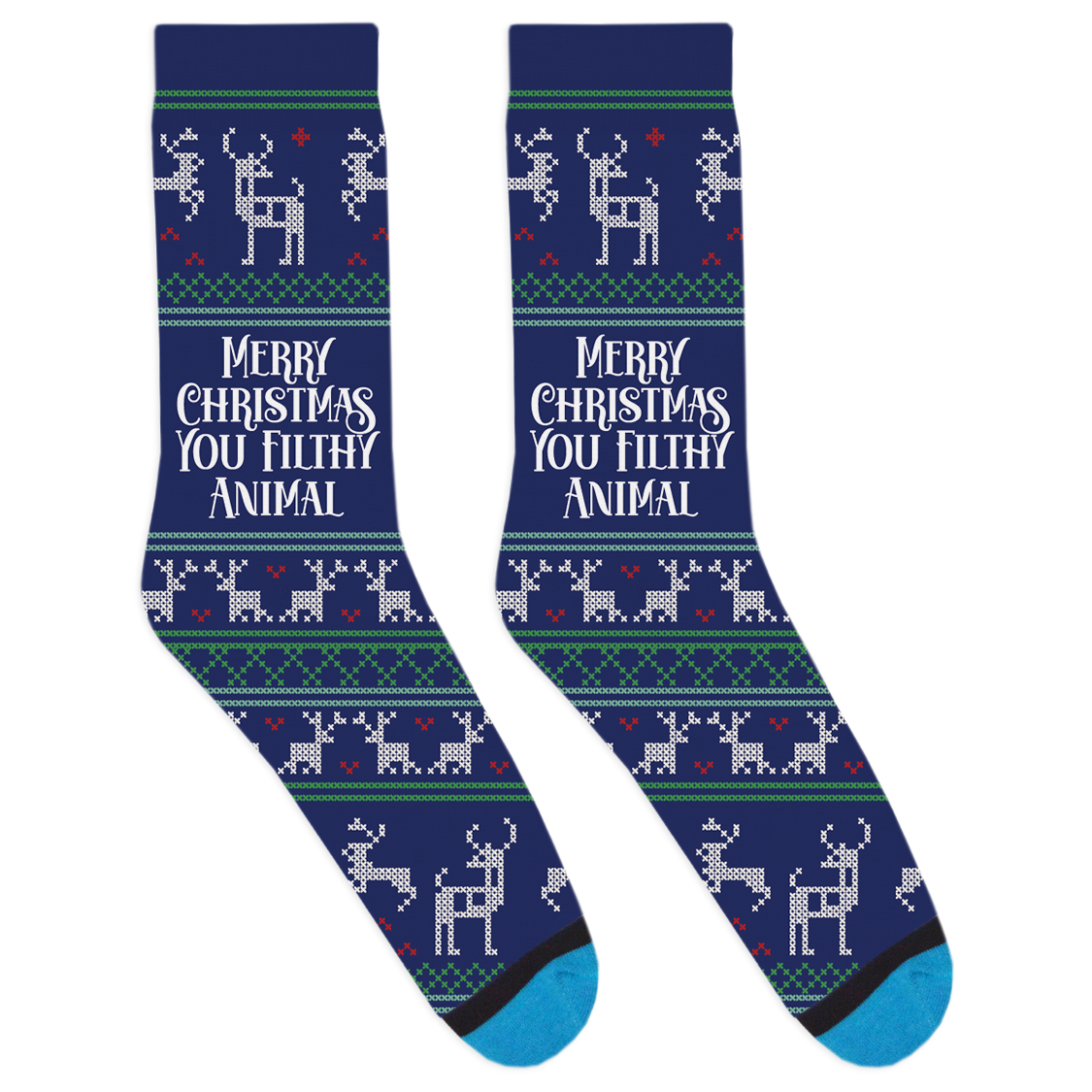 Merry Christmas You Filthy Animal Socks