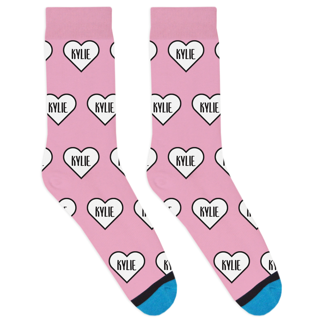 Custom Name In A Heart Socks