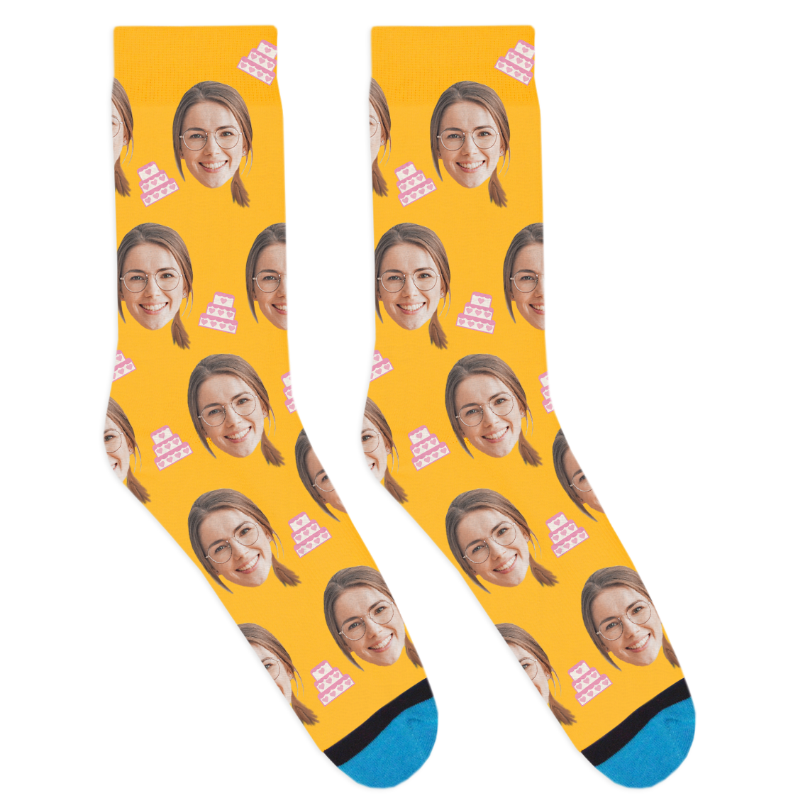 Custom Wedding Cake Socks