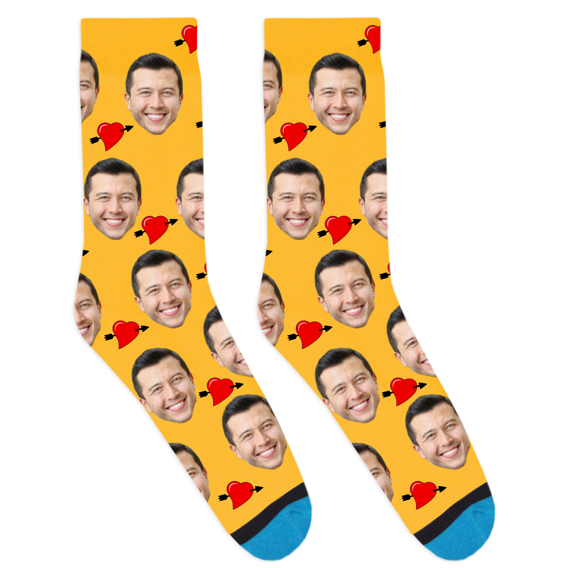 Custom Arrow Heart Socks