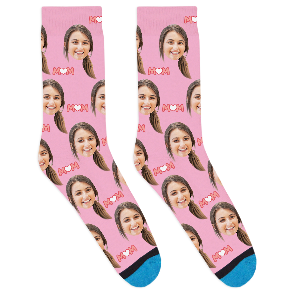 Custom Mom Heart Socks