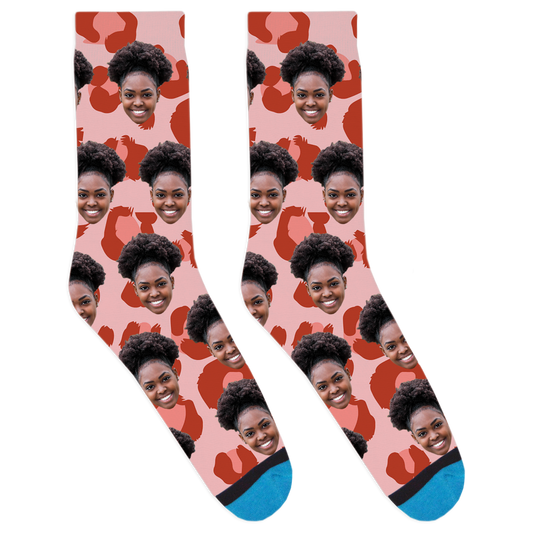 Custom Pink Cheetah Socks
