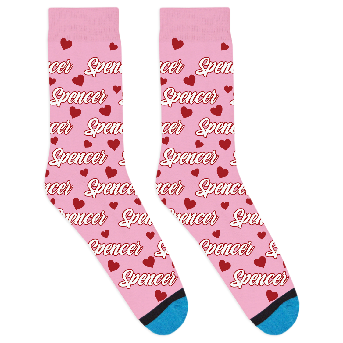 Custom Heart Name Socks