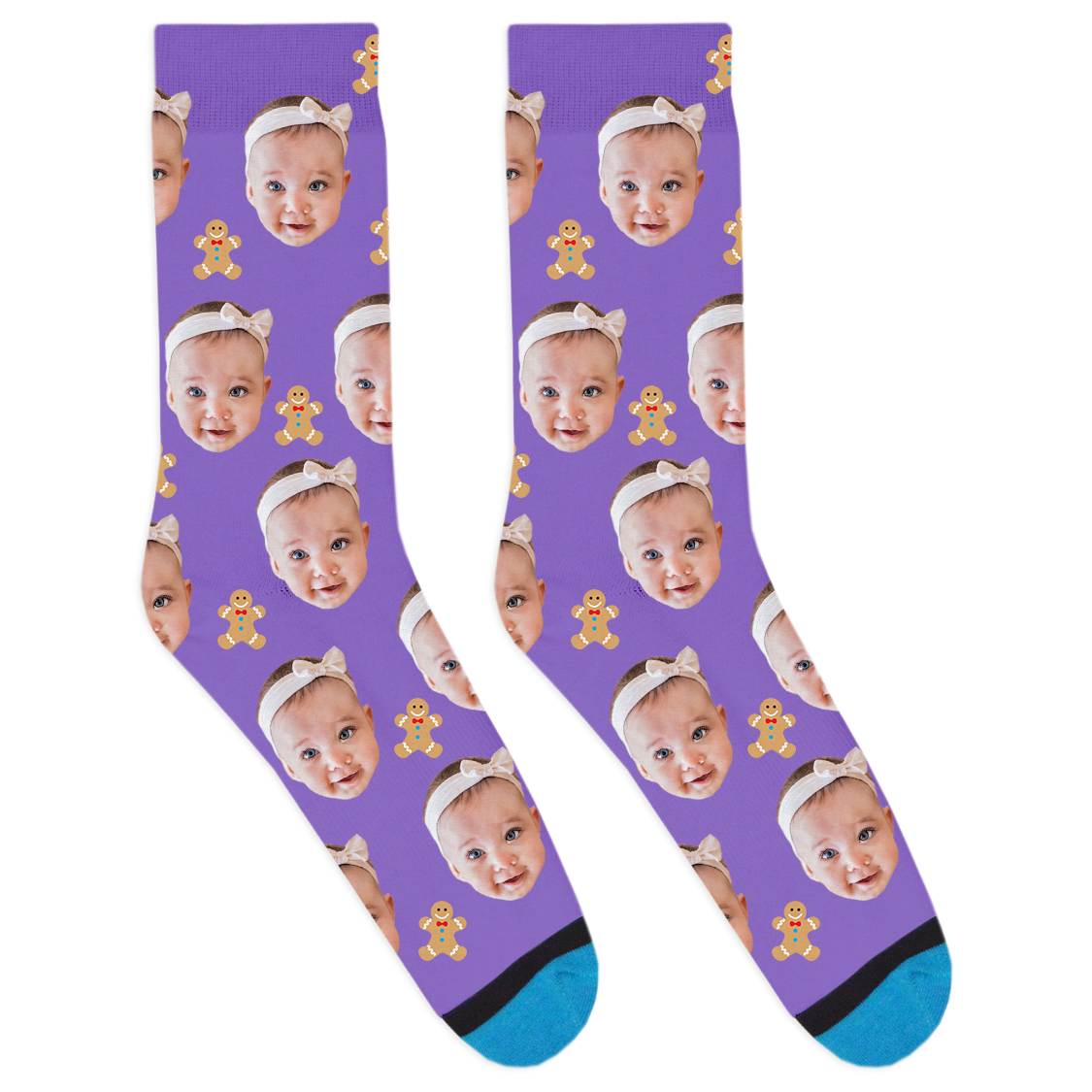 Custom Gingerbread Socks