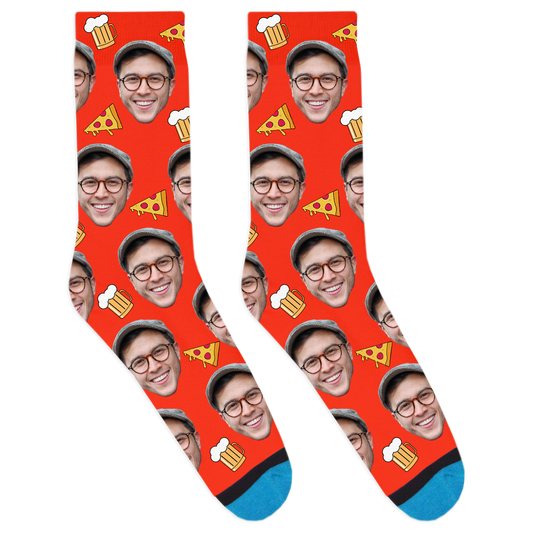 Custom Beer and Pizza Socks