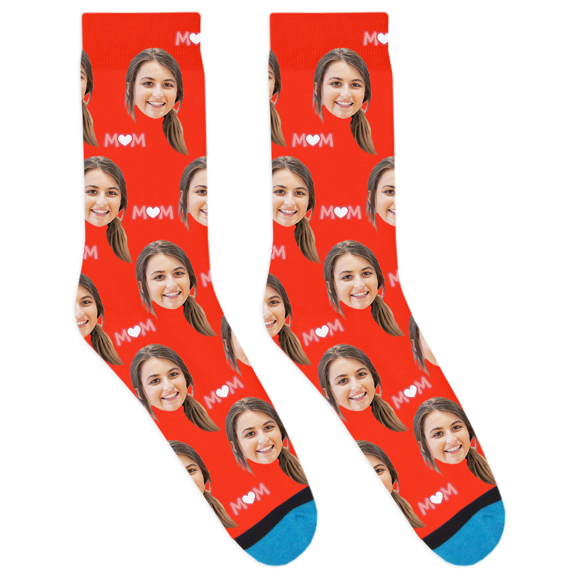 Custom Mom Heart Socks