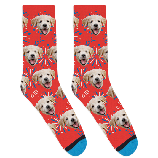 Custom Fourth of July Fireworks Socks