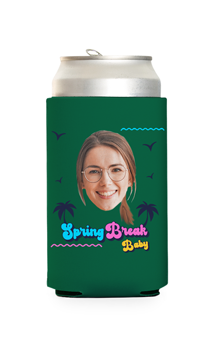 Custom Tropical Spring Break Can Cooler