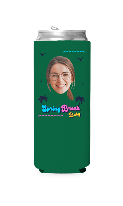 Custom Tropical Spring Break Can Cooler