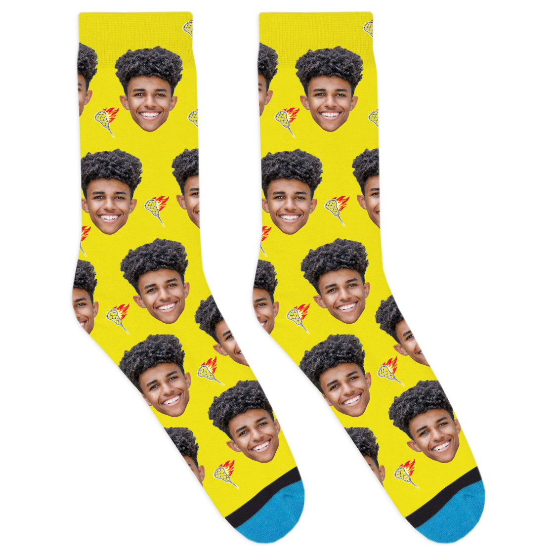 Custom Flaming Lacrosse Stick Socks