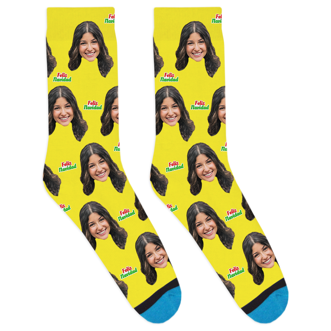 Custom Feliz Navidad Socks